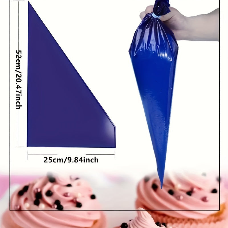 50-Pack Disposable Plastic Piping Bags for Icing and Frosting Cake Decorating