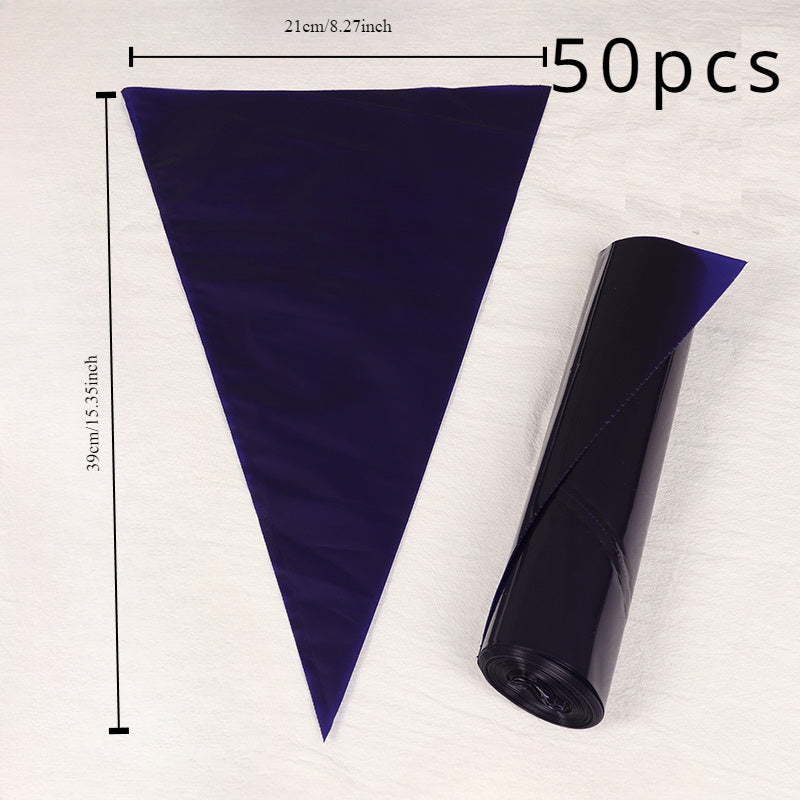 50-Pack Disposable Plastic Piping Bags for Icing and Frosting Cake Decorating