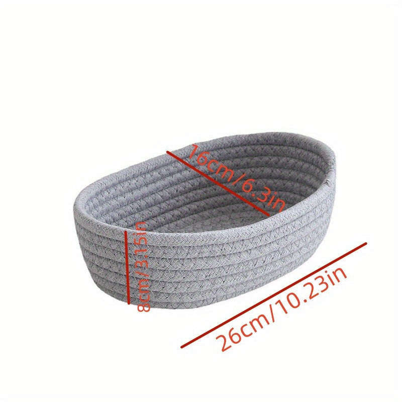 Плетеные нордические корзины для хранения для организации ключей, косметики и предметов для стола