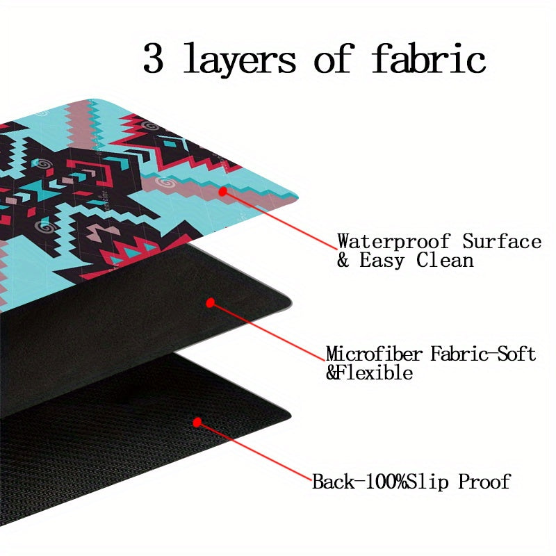 Durable Bohemian Stair Treads Non-Slip Step Mats for Indoor Wooden Stairs