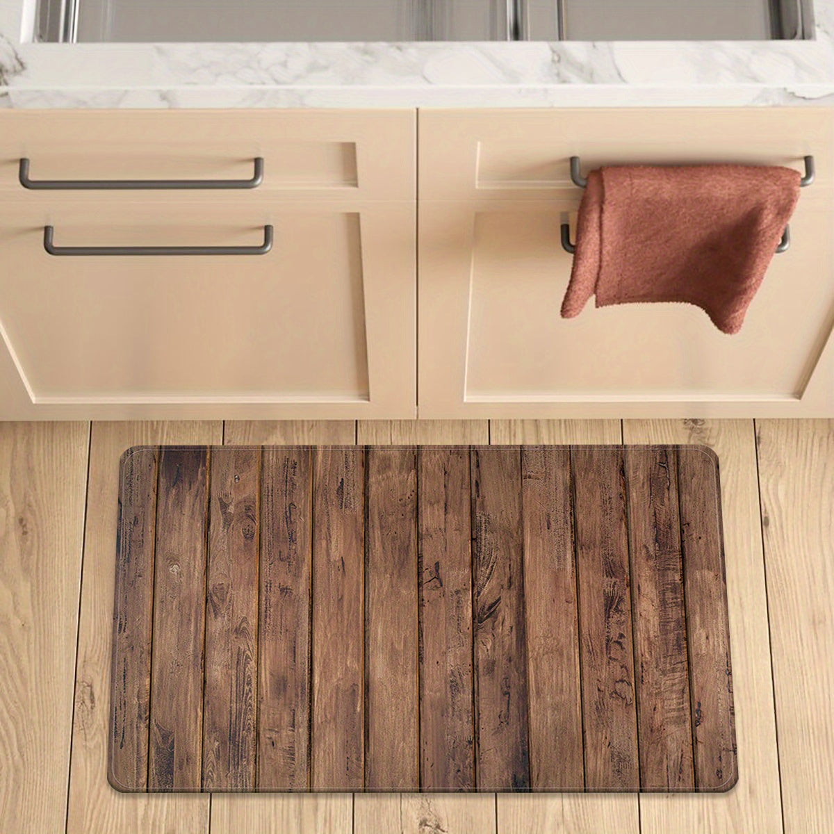 Soft Polyester Area Rug Non-Slip Absorbent Mat for Bedroom Living Room Kitchen Bathroom