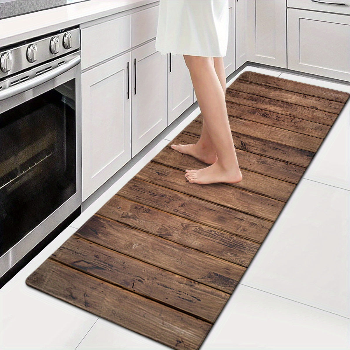 Soft Polyester Area Rug Non-Slip Absorbent Mat for Bedroom Living Room Kitchen Bathroom