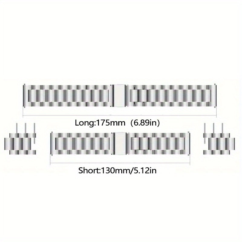 3 шт. стальных браслетов для часов Миланезе для мужчин и женщин, 20 мм, 22 мм, совместимы с Samsung, Huawei, Garmin, Xiaomi, Fossil, Honor