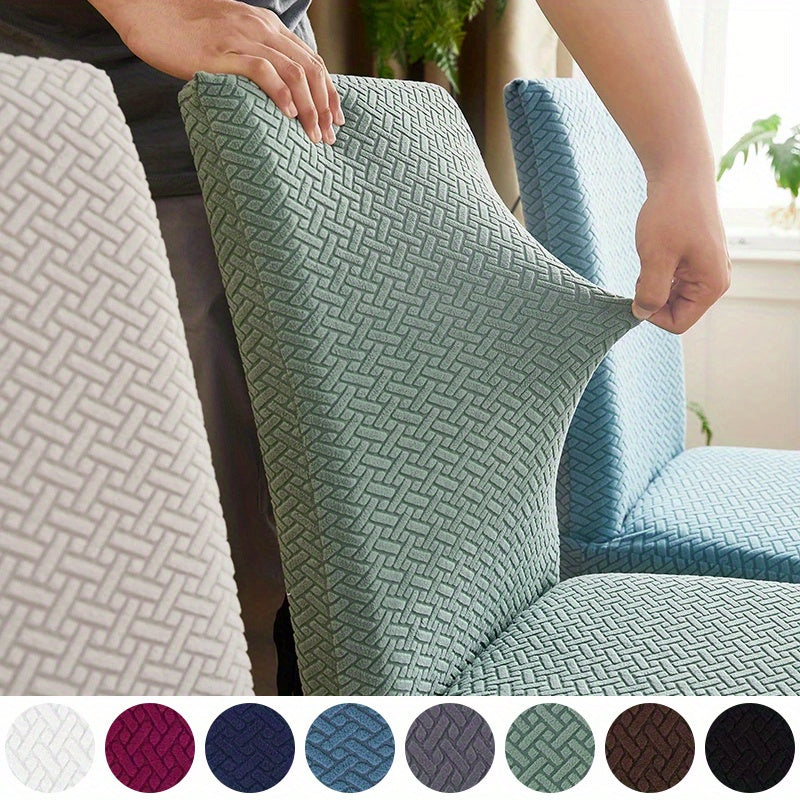 4-Piece Stretch Chair Cover Set T-Pattern Durable Pet-Friendly Fabric for Dining and Living Rooms