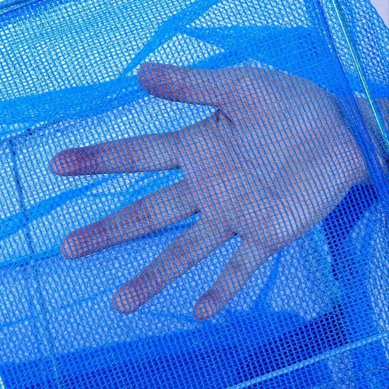 3-qavatli yigʻiladigan oziq-ovqat quritish racki, tarmoq tarmogʻi va zipli kirish bilan