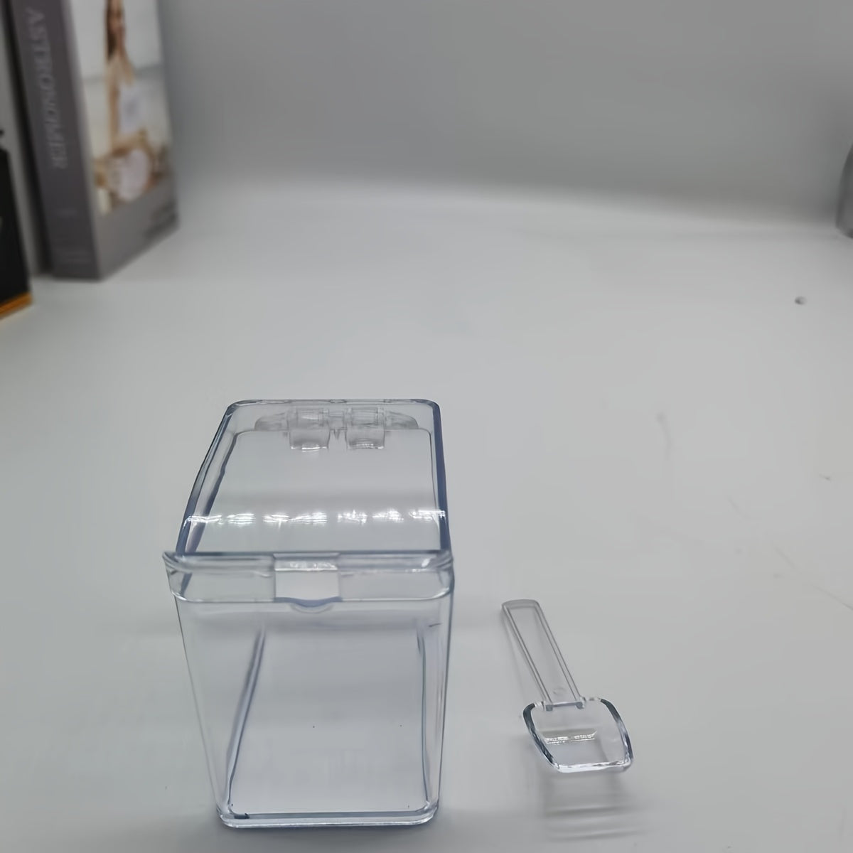 Acrylic Coffee Pod Organizer with 4 Compartments and Lids for Kitchen and Coffee Station