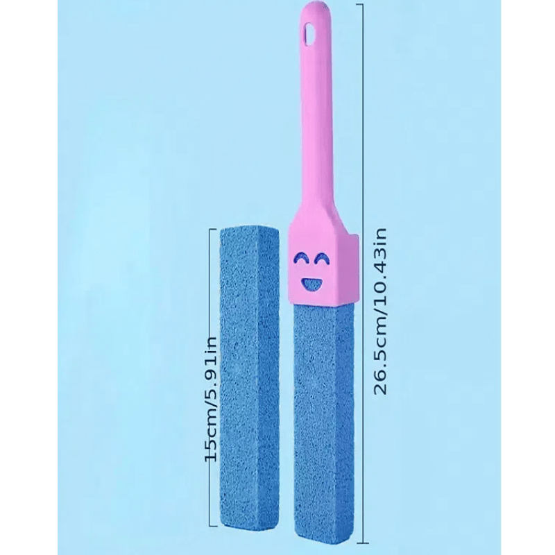 Herramienta de limpieza para baño con mango en forma de sonrisa para manchas de agua dura y uso versátil