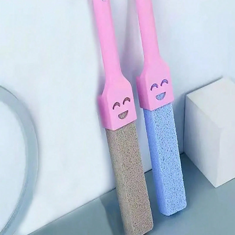 Herramienta de limpieza para baño con mango en forma de sonrisa para manchas de agua dura y uso versátil