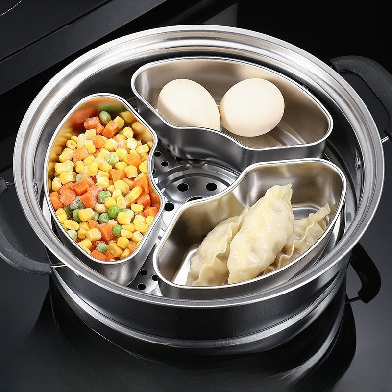 Stainless Steel Fan-Shaped Steamer Plate for Rice Cookers and Steamers