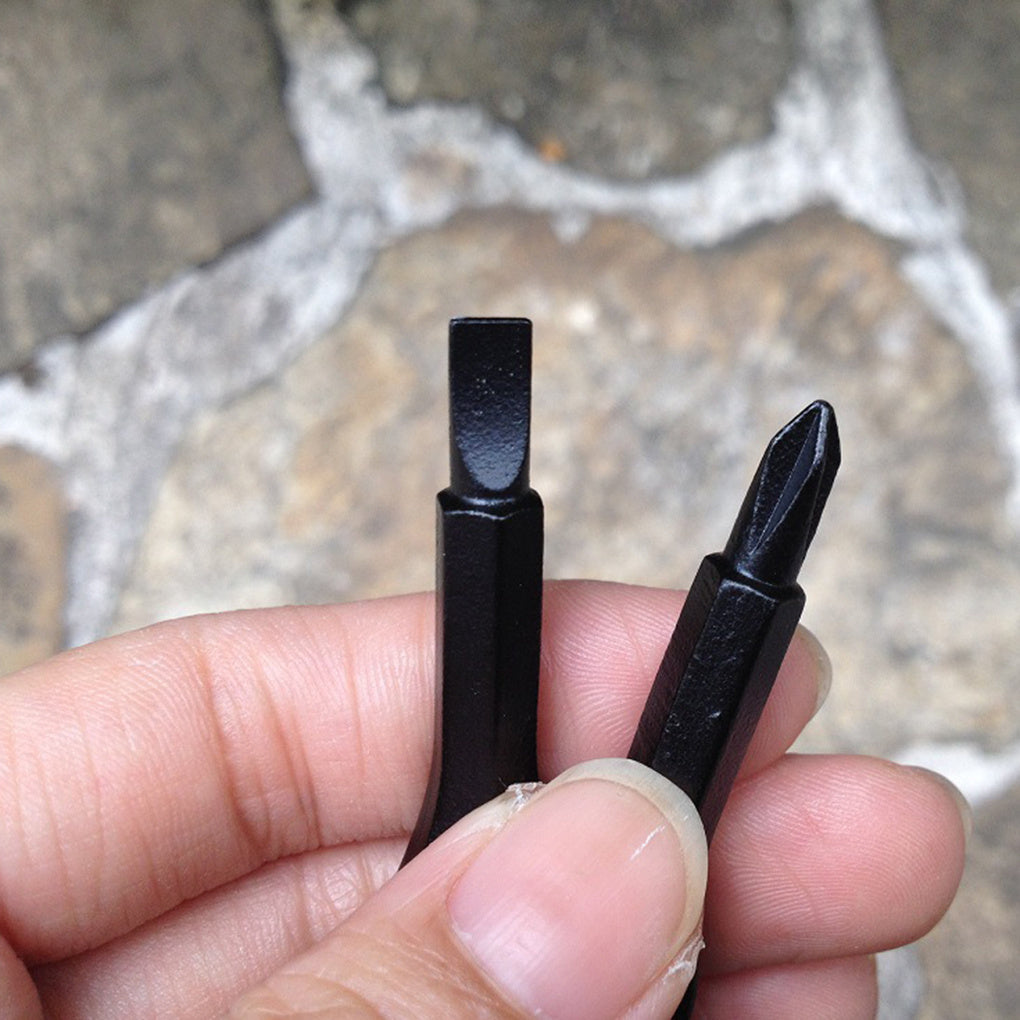 2Pcs Mini Pocket Screwdriver Set Stainless Steel Phillips Slotted Repair Tools
