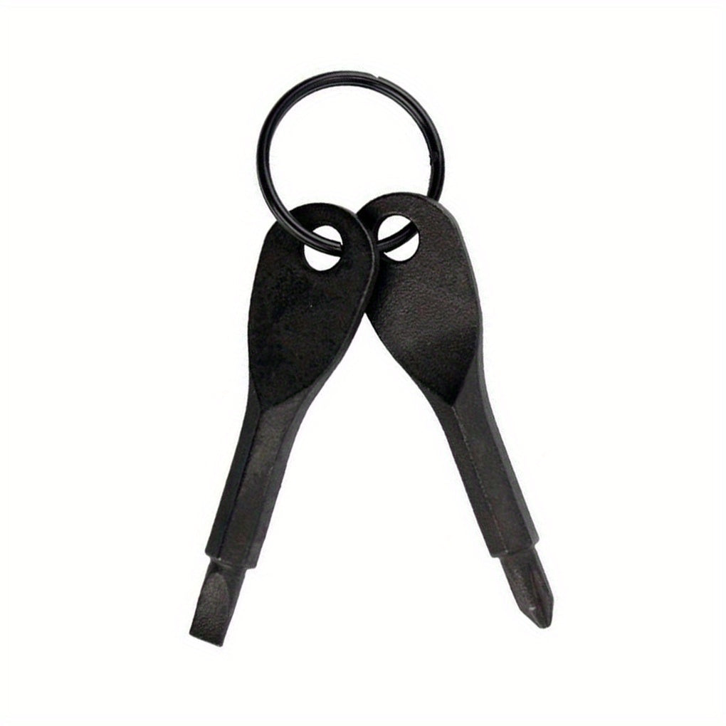 2Pcs Mini Pocket Screwdriver Set Stainless Steel Phillips Slotted Repair Tools