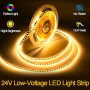 24V LED Light Strip 10 Meters Warm White Natural White Cold White SMT SMD for Home Kitchen Bedroom