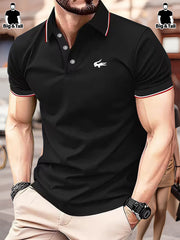 Katta o'lchamdagi erkaklar uchun zamonaviy krokodil naqshli ko'ylak, golf o'ynash va sovg'a sifatida mukammal.