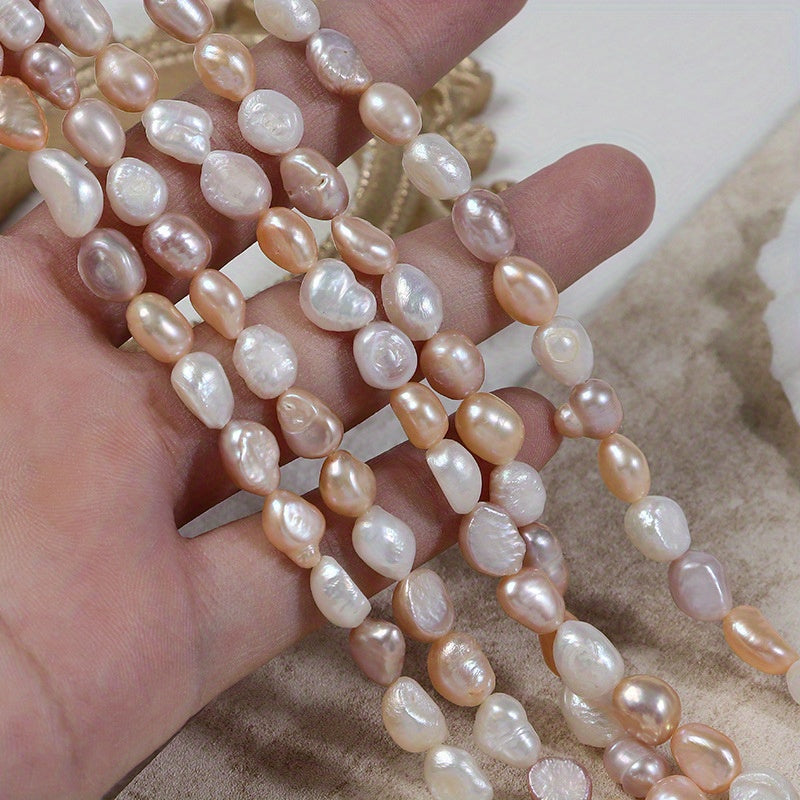 Freshwater Pearl Necklace Long Baroque Chain Natural White Champagne Lavender Spring Summer Jewelry