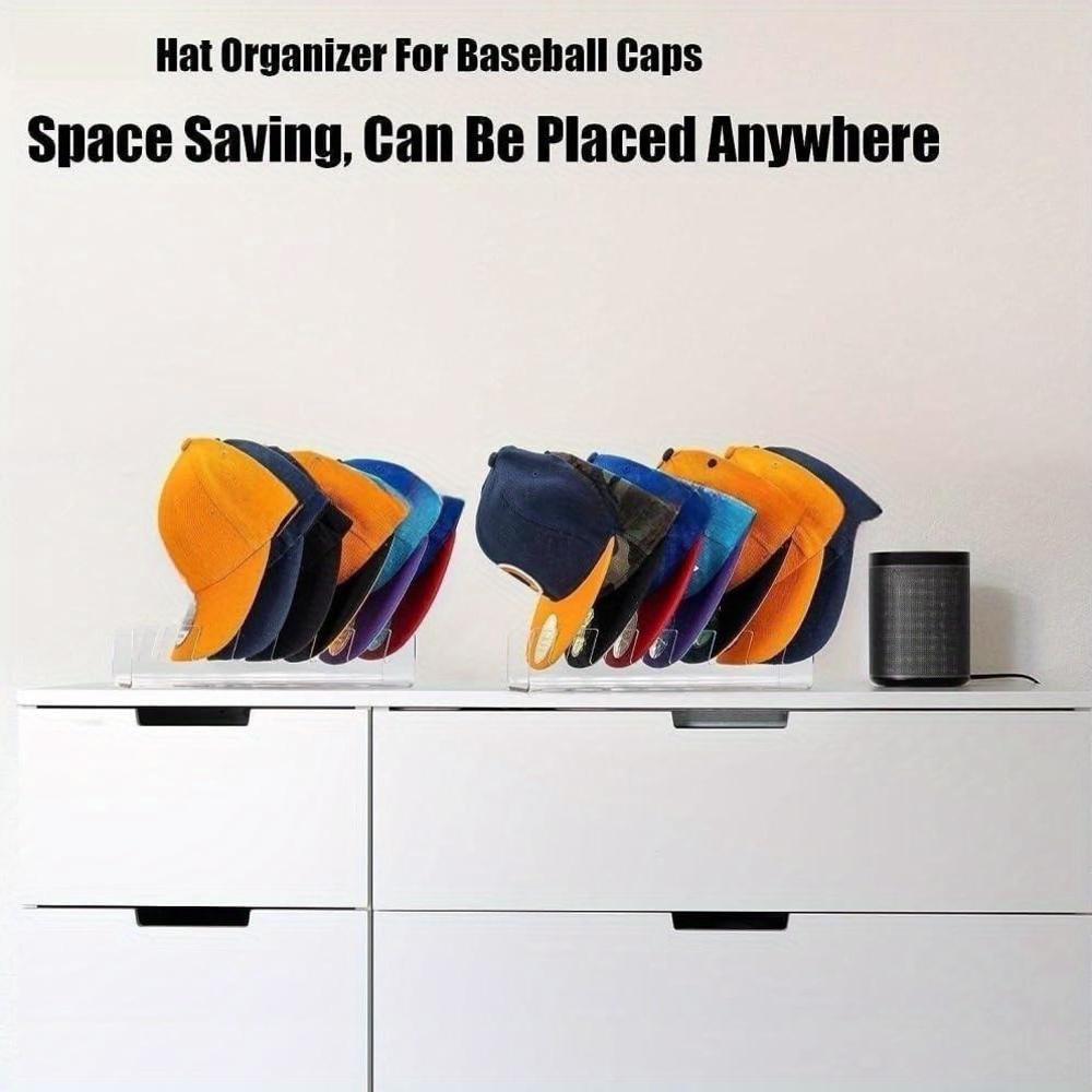 Perchero para gorras de béisbol, soporta hasta 7 gorras, organizador de armario, almacenamiento en la cómoda