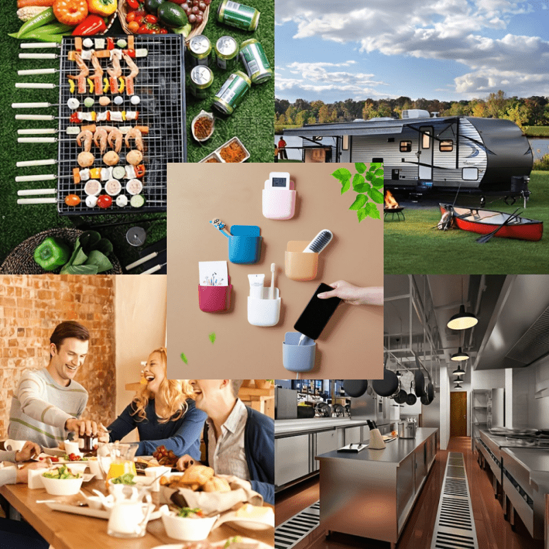 Plastic Wall Mounted Storage Box for Remote Phone Controller Organizer