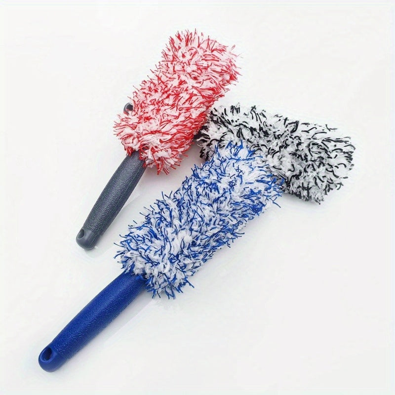 Microfiber Car Wheel Brush Tire Cleaning Scrubber Auto Detailing Rim Dust Remover