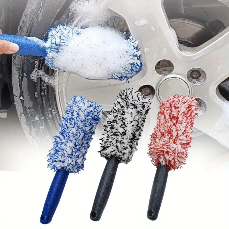 Microfiber Car Wheel Brush Tire Cleaning Scrubber Auto Detailing Rim Dust Remover