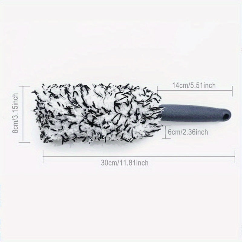 Microfiber Car Wheel Brush Tire Cleaning Scrubber Auto Detailing Rim Dust Remover