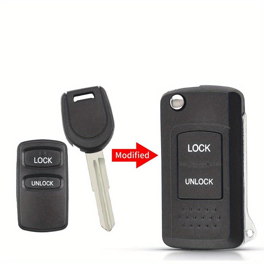 2-Button Remote Car Key Shell for Mitsubishi and Chevrolet Vehicles
