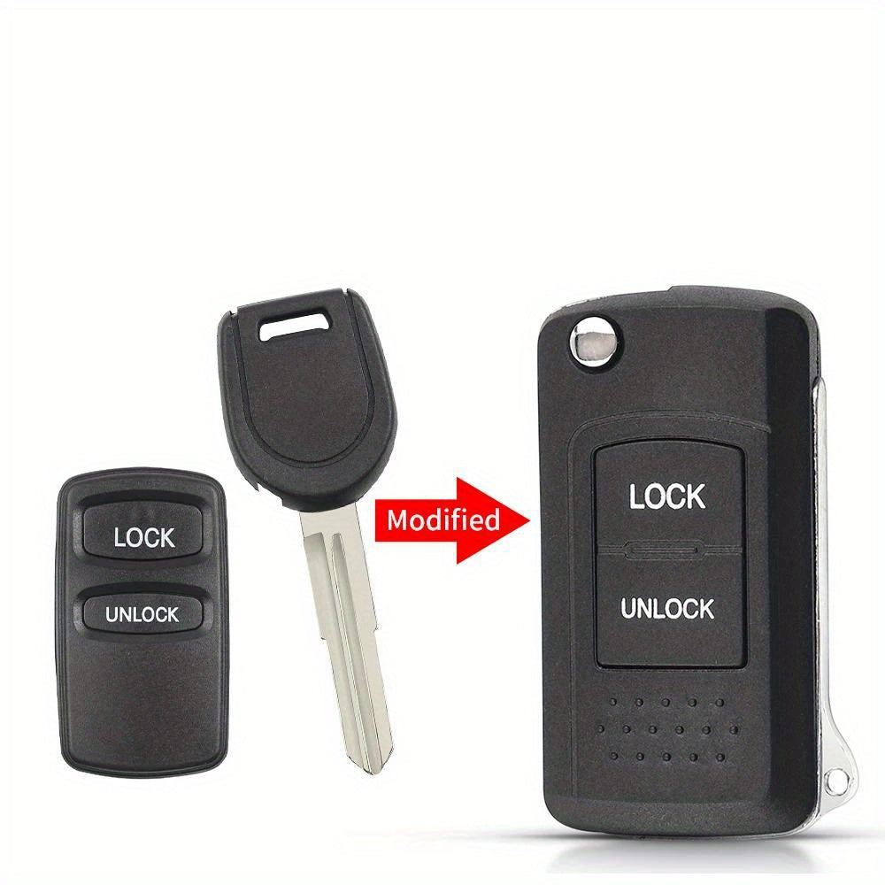 2-Button Remote Car Key Shell for Mitsubishi and Chevrolet Vehicles