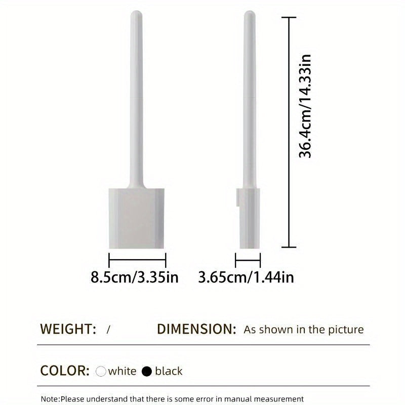 Soft Grip Toilet Brush Wall Mount Detachable Rod Bathroom Cleaning Tool