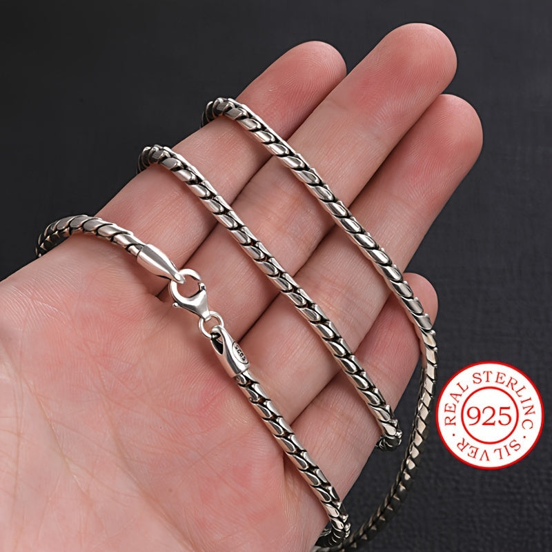 Erkaklar uchun Vintage 925 Sterling Silver Bilaguzuk va Zargarlik To'plami - Zamonaviy Hip-Hop Moda, Unga Ideal Sovg'a