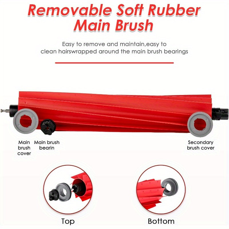 Set of 3 Roller Brushes for Robotic Vacuum Cleaner Replacement Parts