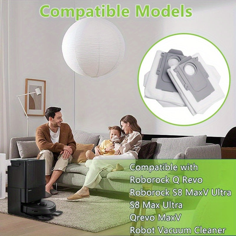 Pack of 12 Large 2.7L Replacement Dust Bags for Robot Vacuum Cleaners