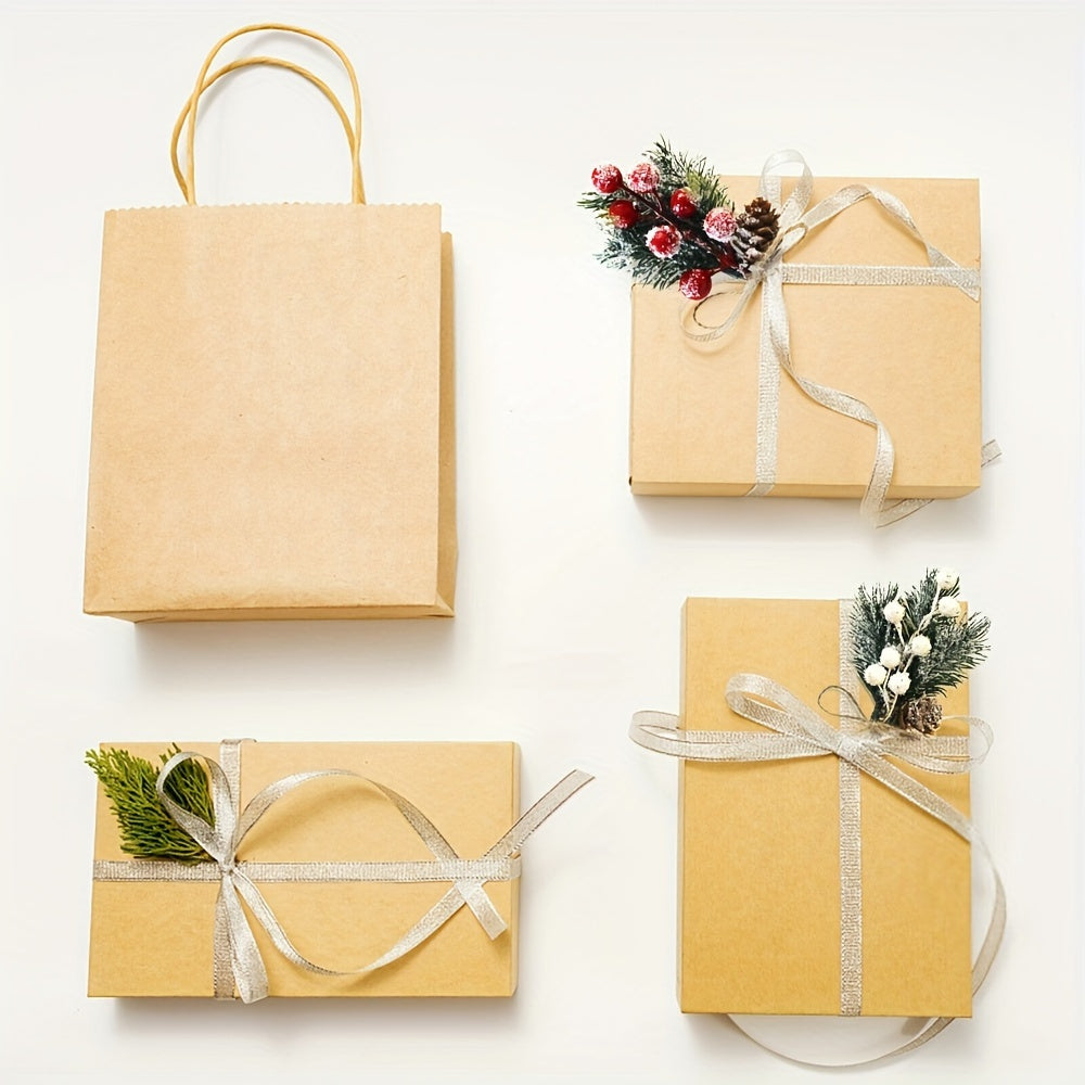 Set of 10 Christmas Artificial Pine Bouquets with Cones Berries and Snowflakes