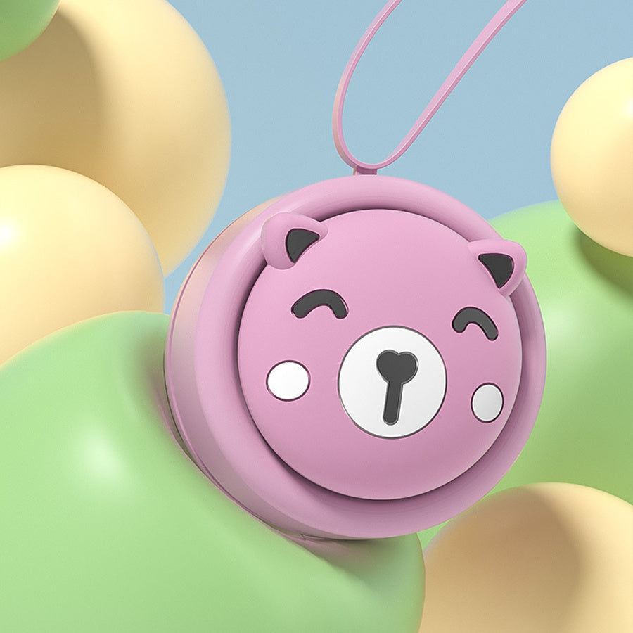 Portable Mini Handheld USB Rechargeable Neck Fan for Summer Cooling