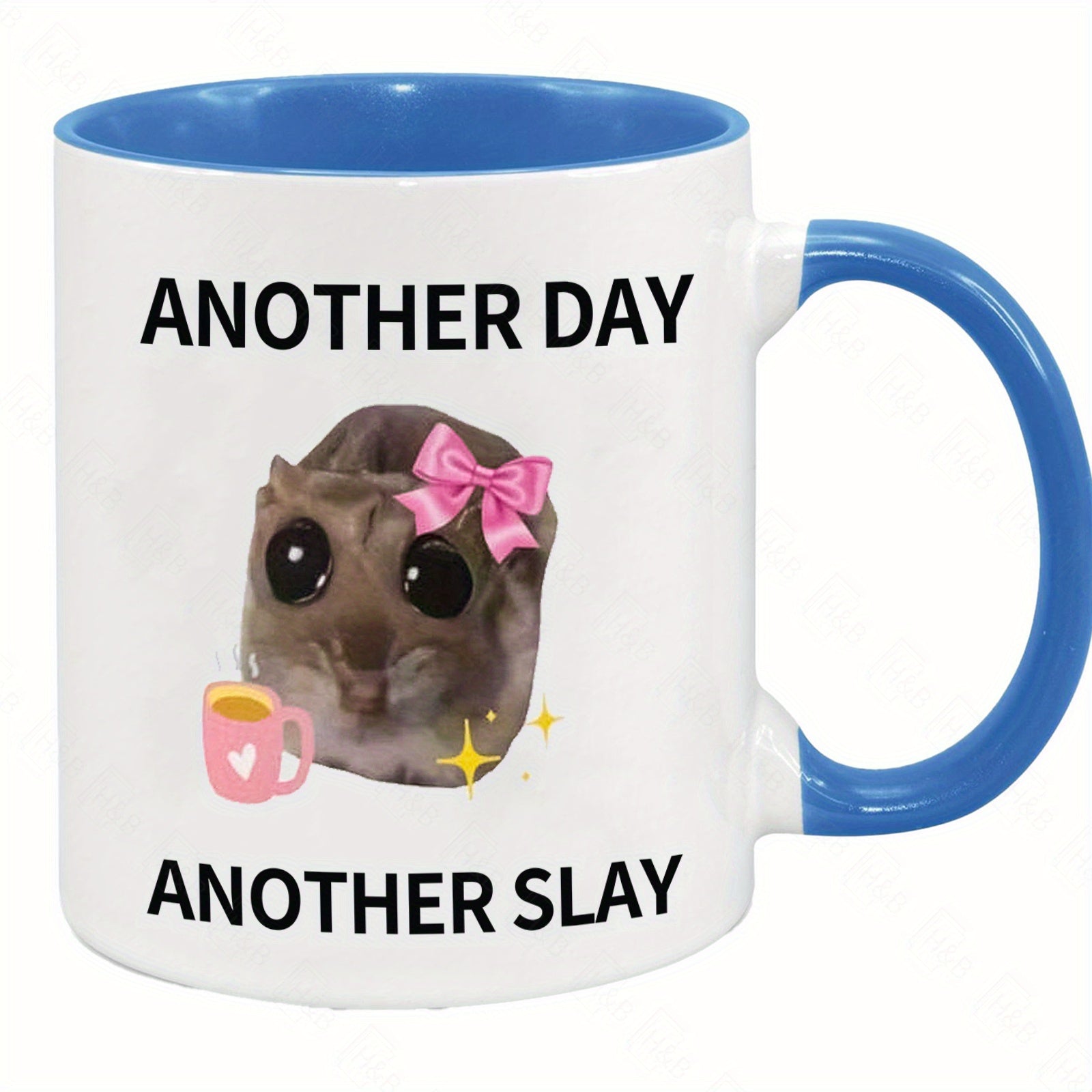 11oz Ceramic Coffee Mug with 7 Color Options and "Another Day, Another Slay" Phrase