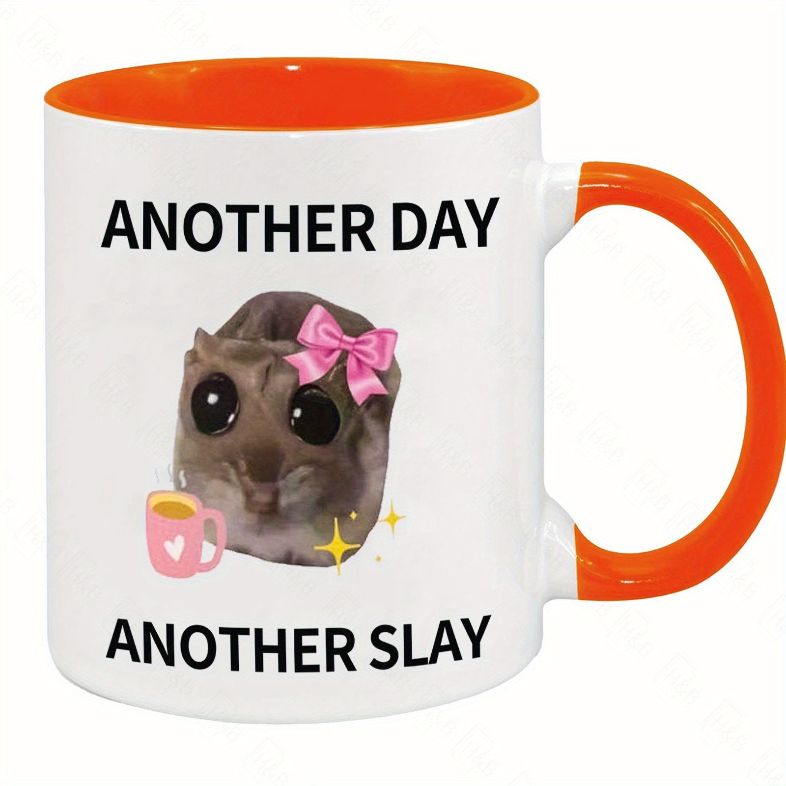 11oz Ceramic Coffee Mug with 7 Color Options and "Another Day, Another Slay" Phrase