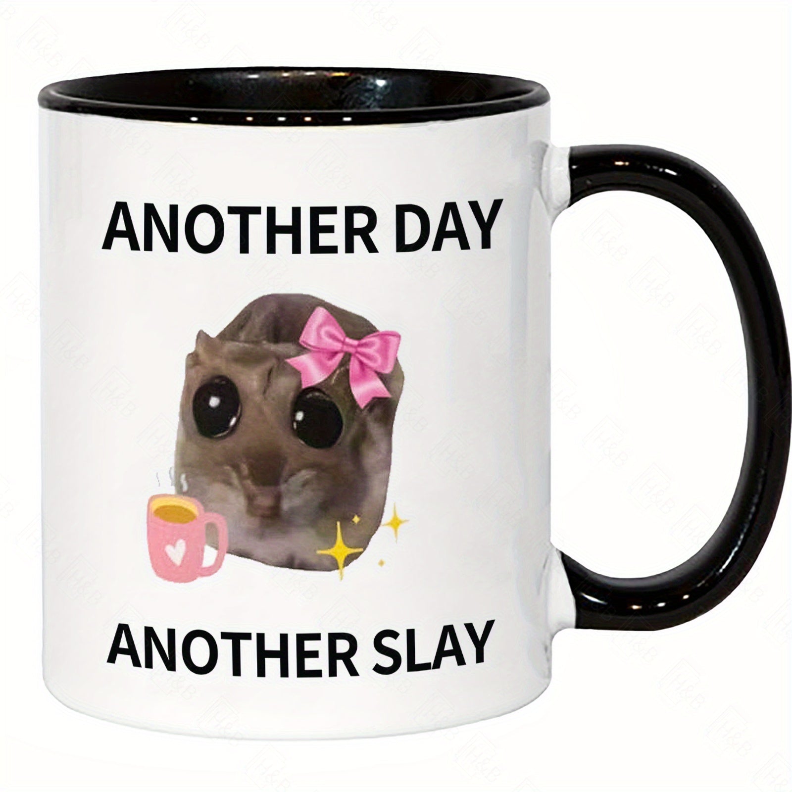 11oz Ceramic Coffee Mug with 7 Color Options and "Another Day, Another Slay" Phrase