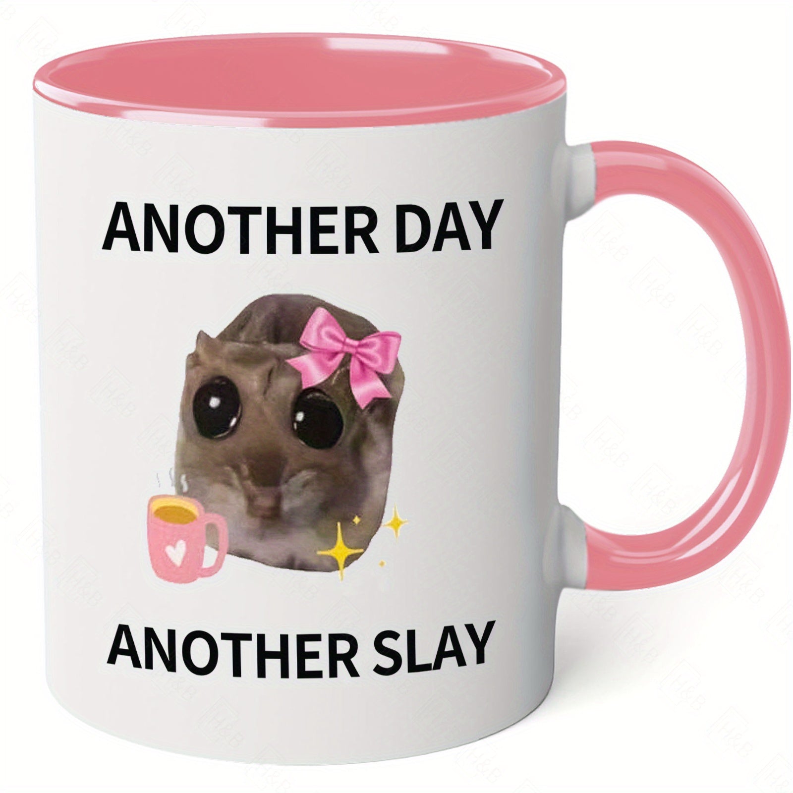 11oz Ceramic Coffee Mug with 7 Color Options and "Another Day, Another Slay" Phrase