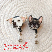 Llavero personalizado con placa para mascotas y charm de cara de perro, acrílico, regalo para amantes de los animales adorables