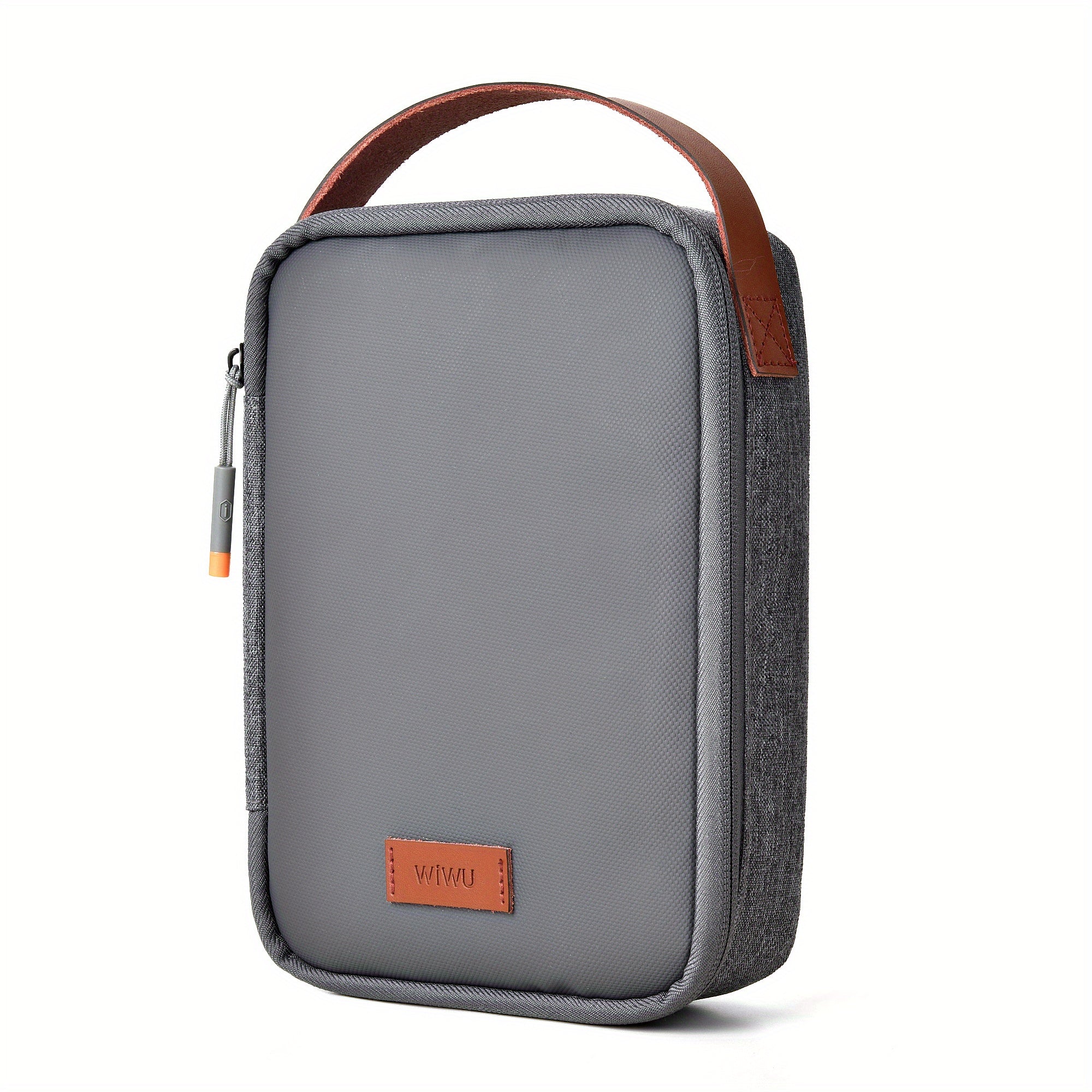 Waterproof Travel Organizer for MacBook Accessories Black Gray Polyester Cable Storage Pouch