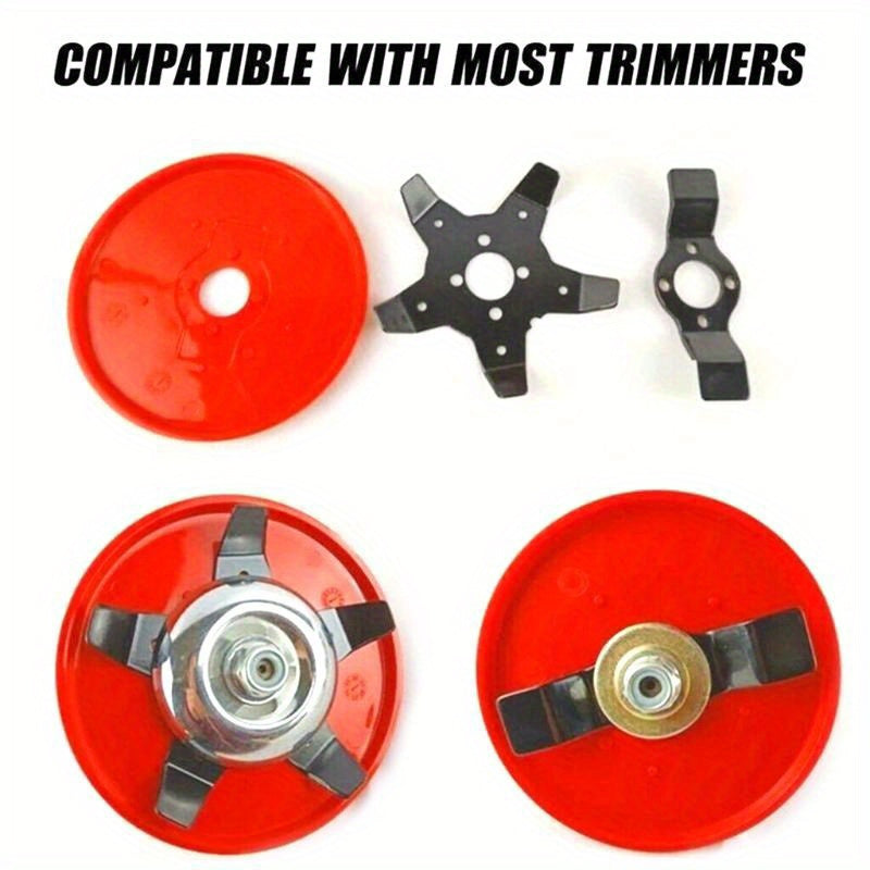 Dual-Purpose Weeder Plate Trimmer Head with Interchangeable Blades for Lawn Mower and Brush Cutter