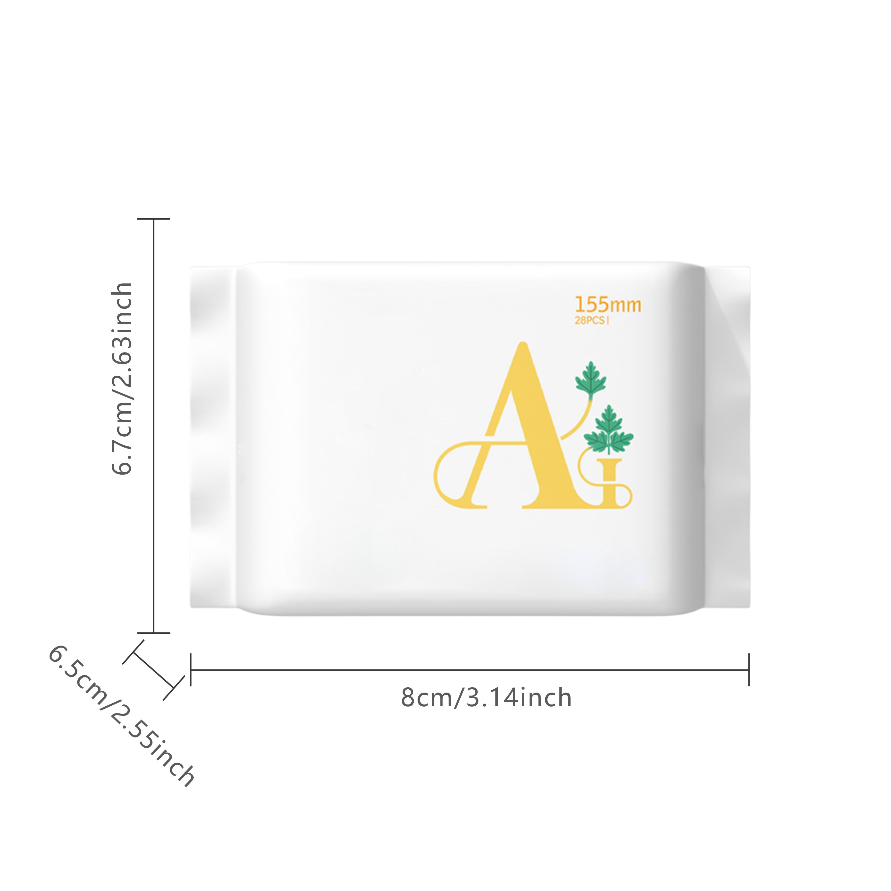 28 Pack of Ultra-Thin Leak-Proof Aloe Vera Menstrual Liners 155mm