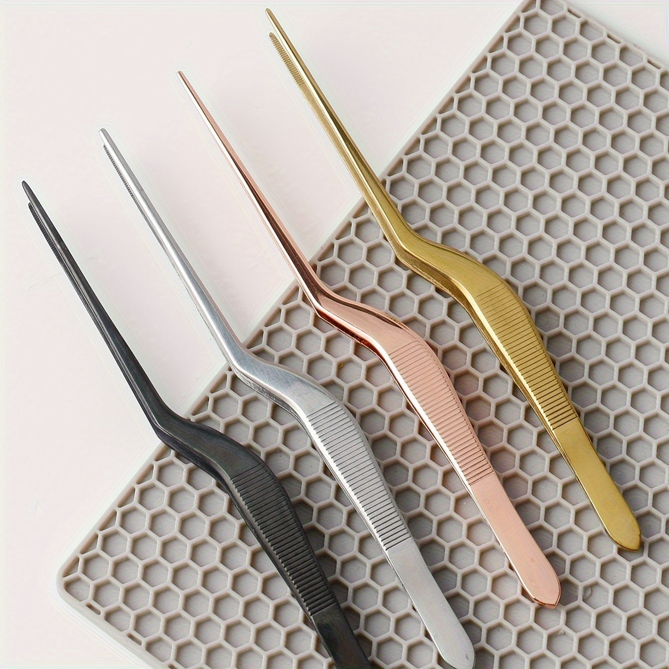 Stainless Steel Tongs for Food Plating and Cake Decorating, Professional Kitchen Tool