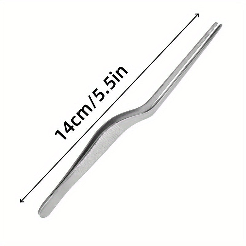 Stainless Steel Tongs for Food Plating and Cake Decorating, Professional Kitchen Tool