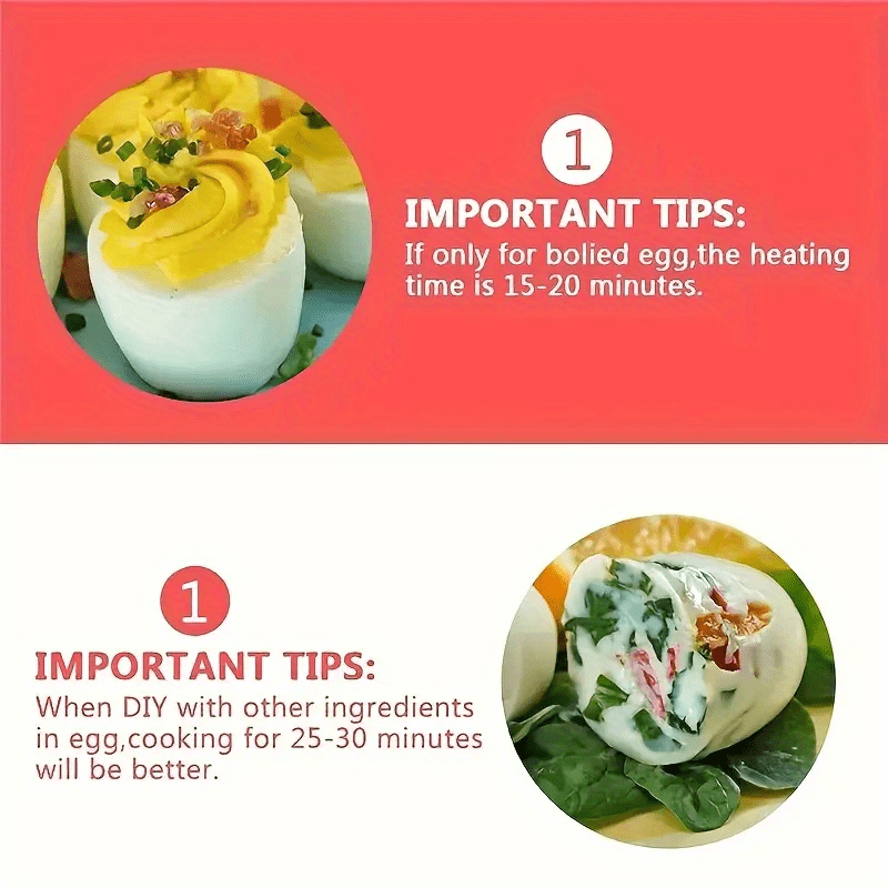 Set of 6 Silicone Egg Cookers for Shellless Poached Eggs Heat Resistant Up to 248°F