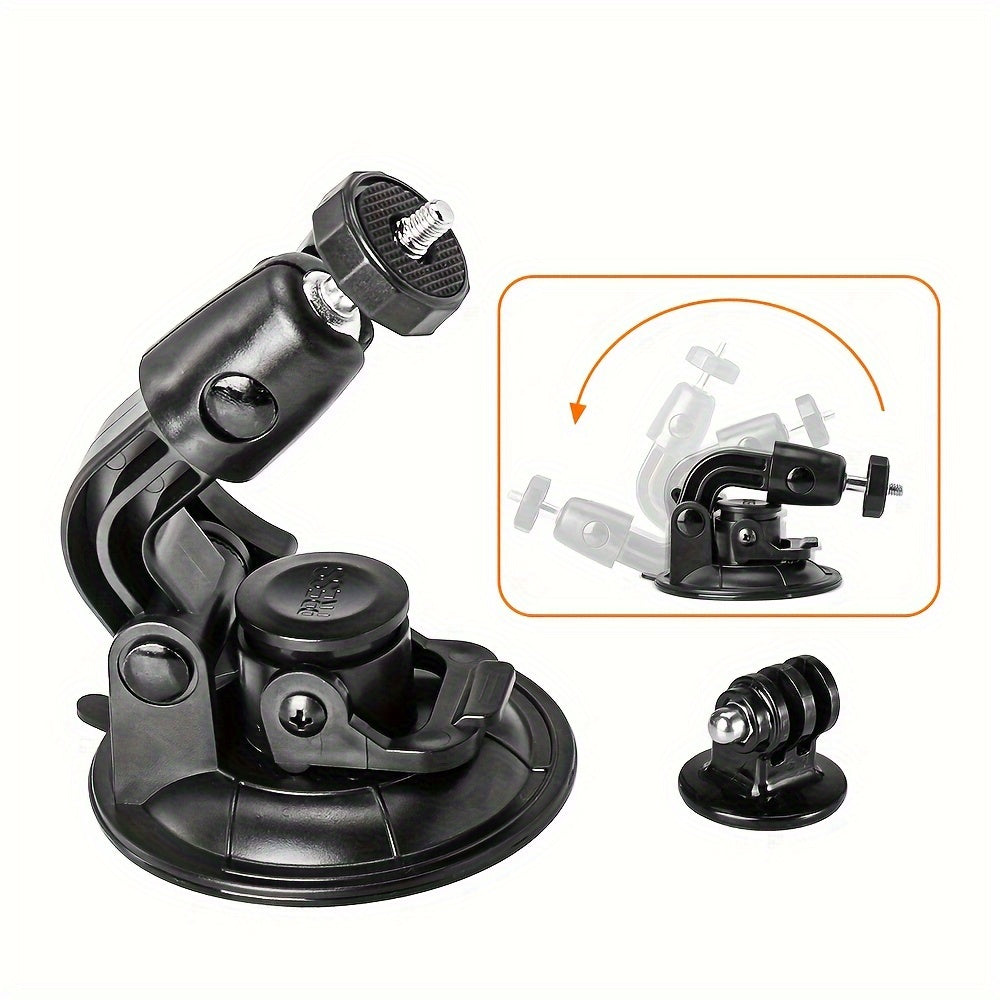 Suction Cup Mount for Action Cameras Compatible with Gopro DJI Osmo Insta360 and More Durable ABS Material