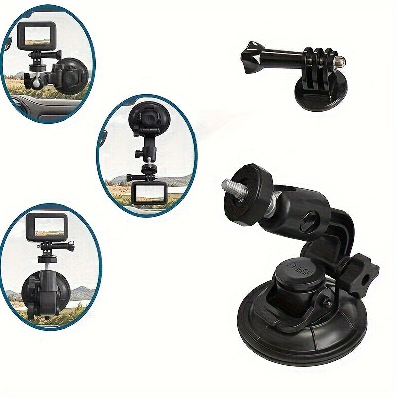 Suction Cup Mount for Action Cameras Compatible with Gopro DJI Osmo Insta360 and More Durable ABS Material