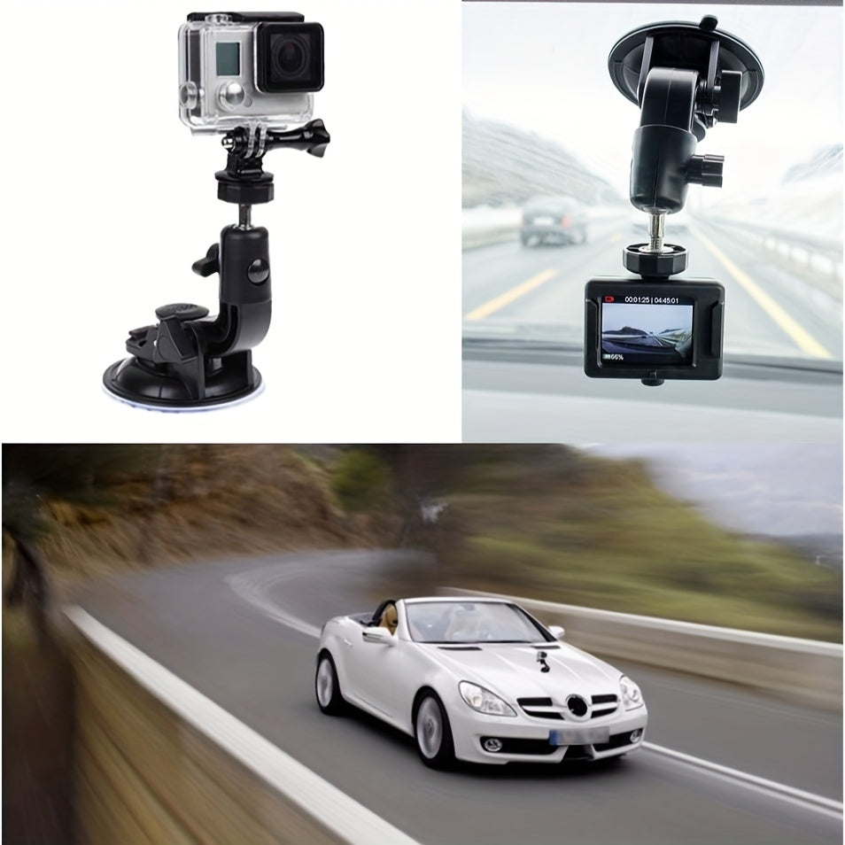 Suction Cup Mount for Action Cameras Compatible with Gopro DJI Osmo Insta360 and More Durable ABS Material