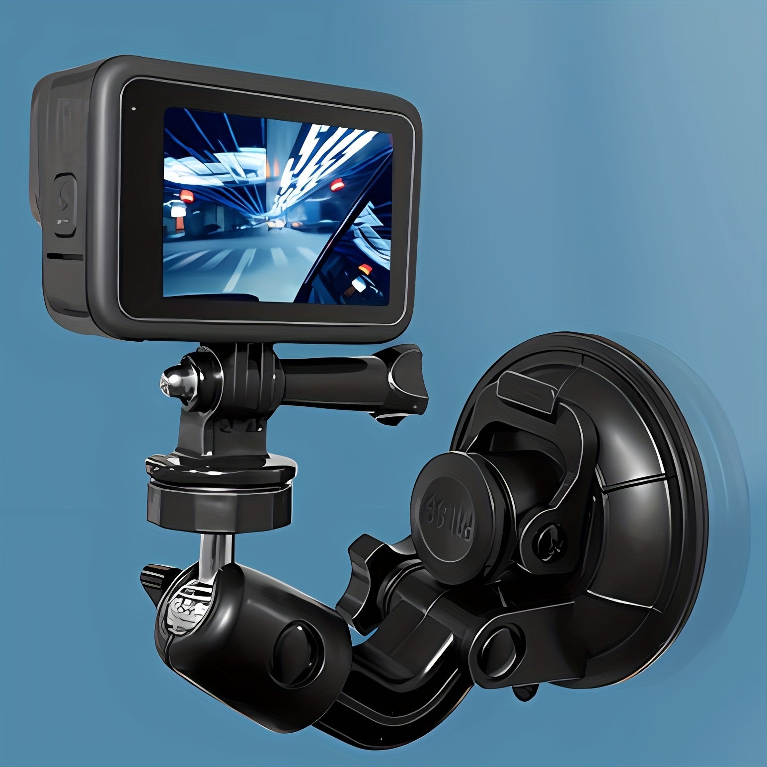 Suction Cup Mount for Action Cameras Compatible with Gopro DJI Osmo Insta360 and More Durable ABS Material