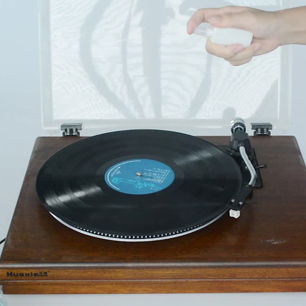 Vinyl Record Cleaning Kit with Anti-Static Plastic Brush and Cleaner for Records