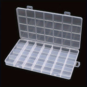 Clear Plastic Jewelry Organizer Box with 28 Compartments for Earrings Beads and Tackle
