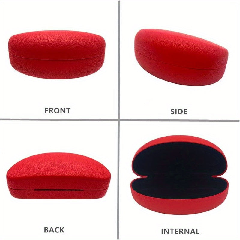 Set of 2 Hard Shell Eyeglass Cases Sturdy Protection for Glasses and Sunglasses