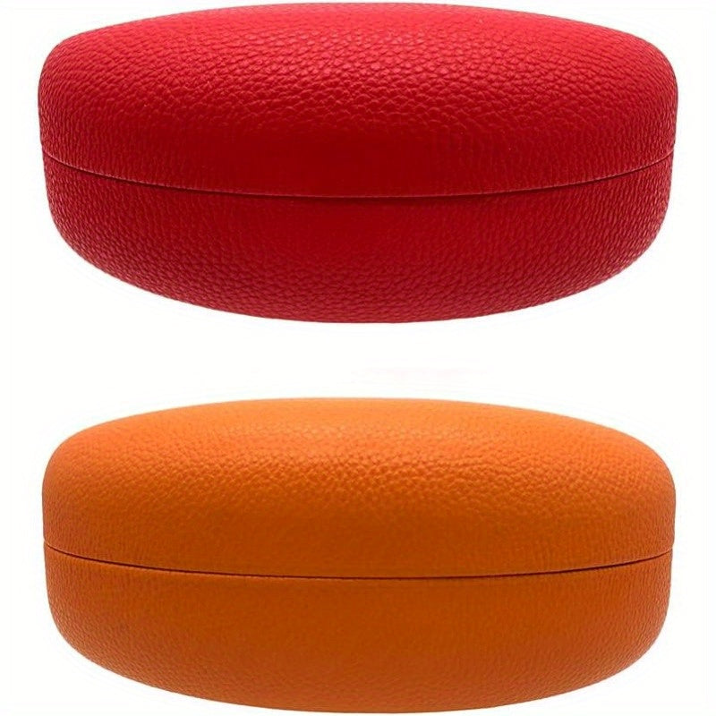 Set of 2 Hard Shell Eyeglass Cases Sturdy Protection for Glasses and Sunglasses